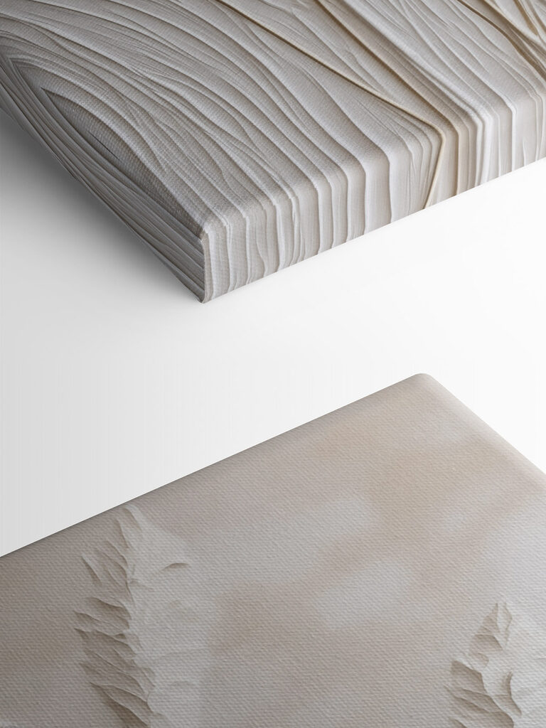 Delicate strokes in soft earth tones