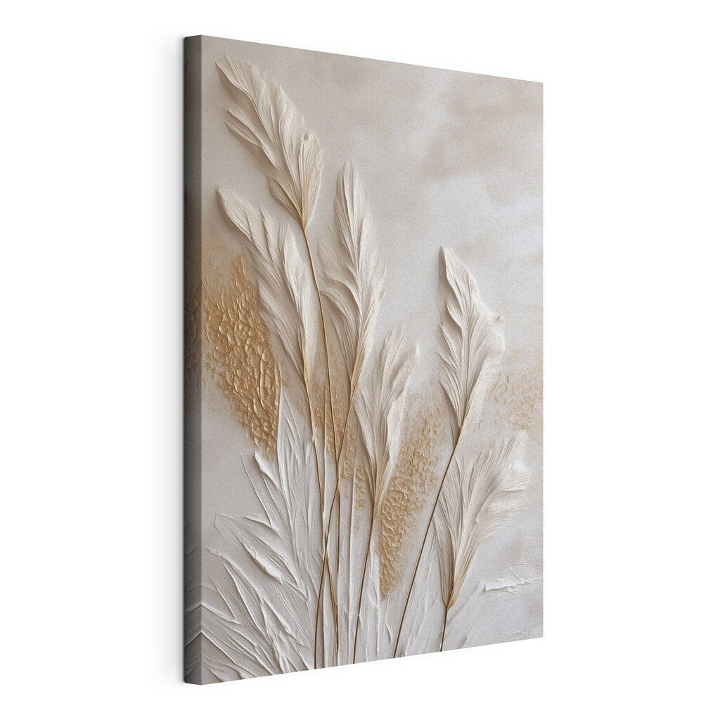 White feather on a white surface