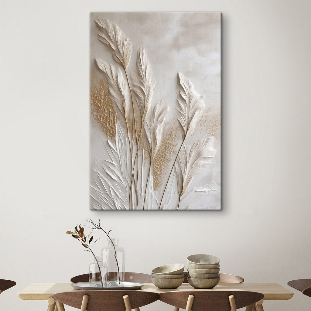 White feather on a white surface