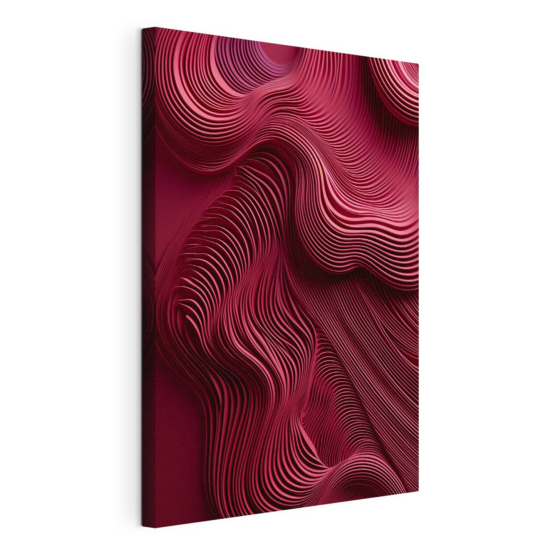 Red wavy lines on a surface
