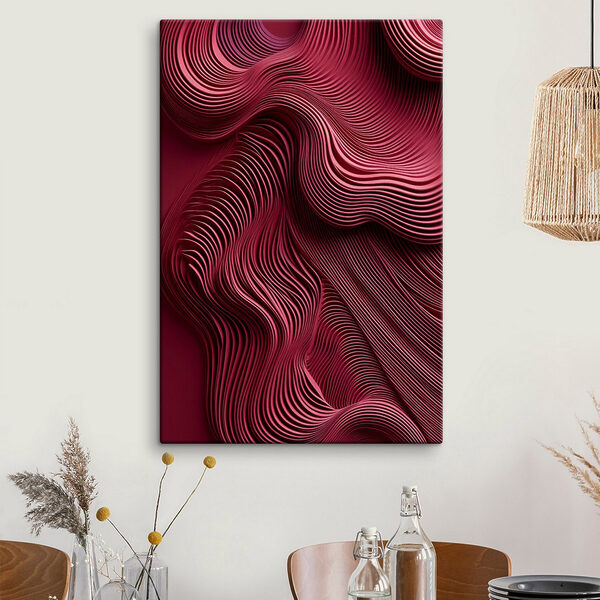 Red wavy lines on a surface