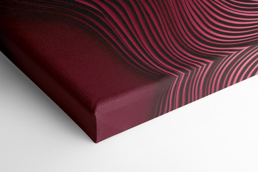 Red wavy lines on a surface
