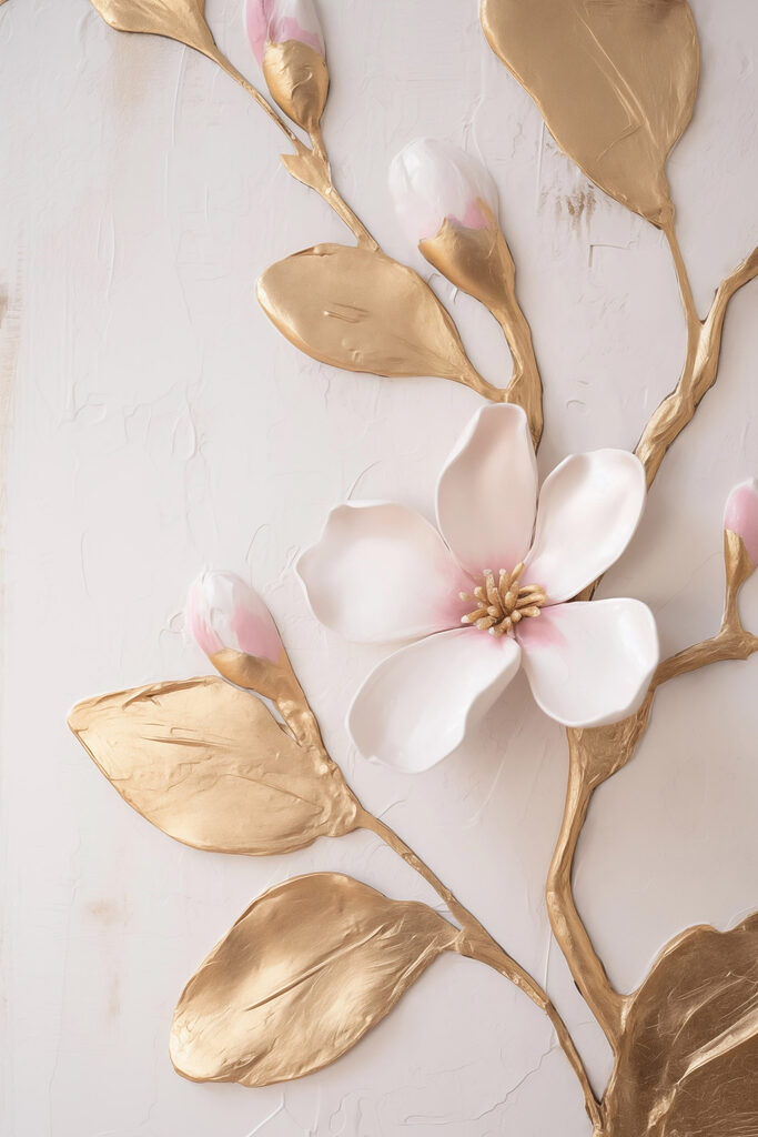 Delicate floral design with soft hues