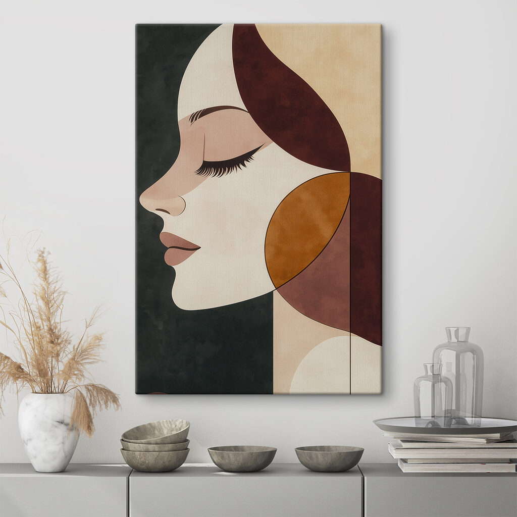 Serene profile in warm tones