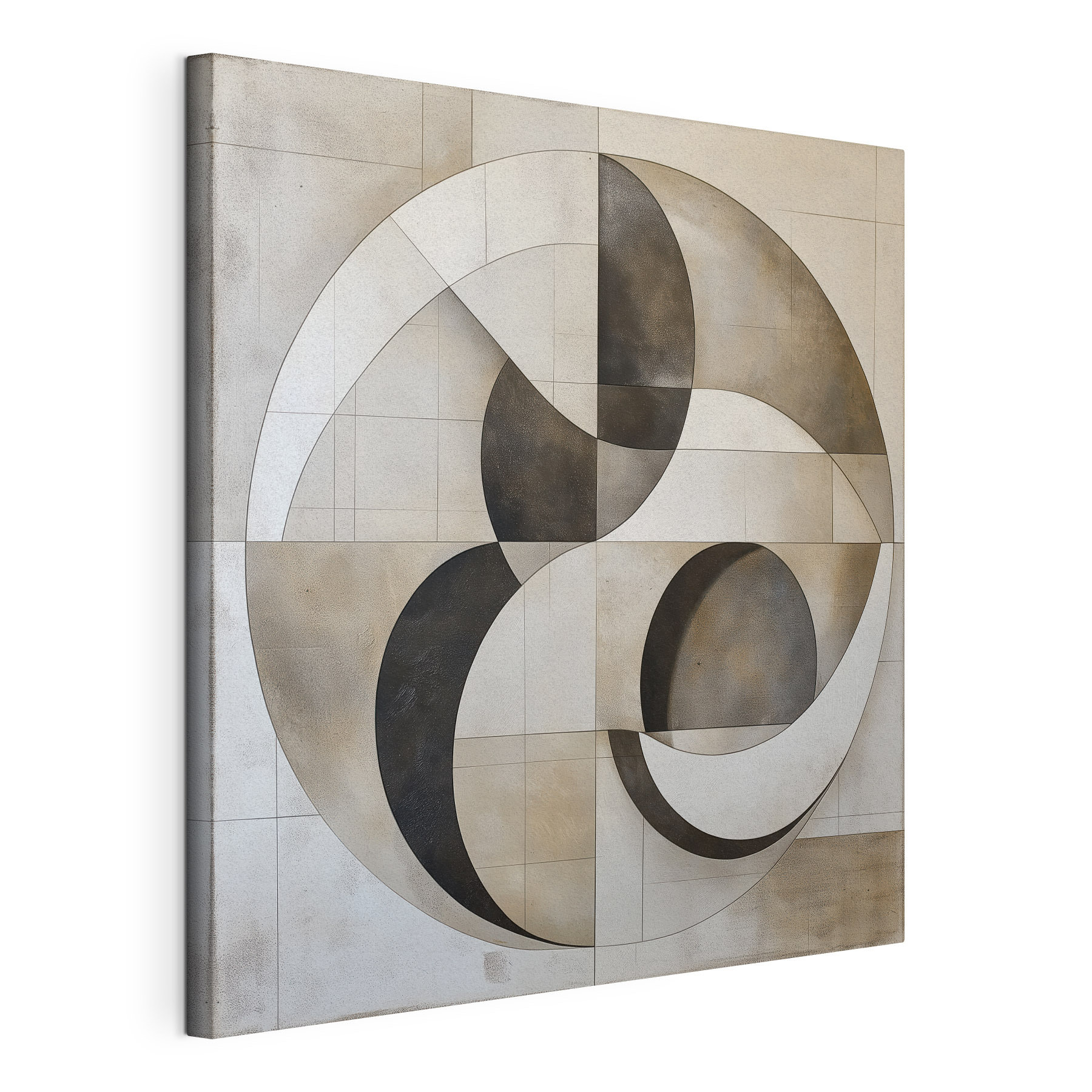 Black and white circular design Black and white circular design