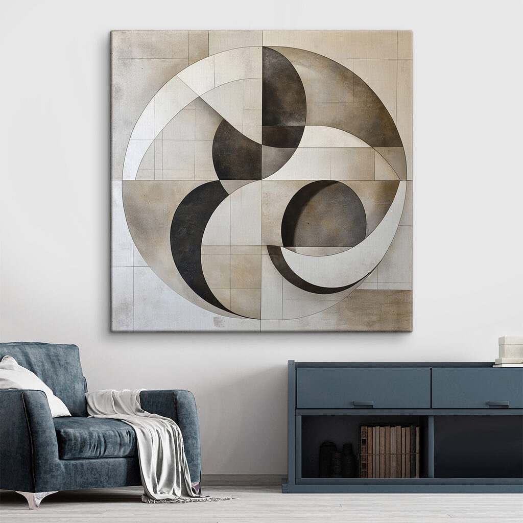 Black and white circular design Black and white circular design