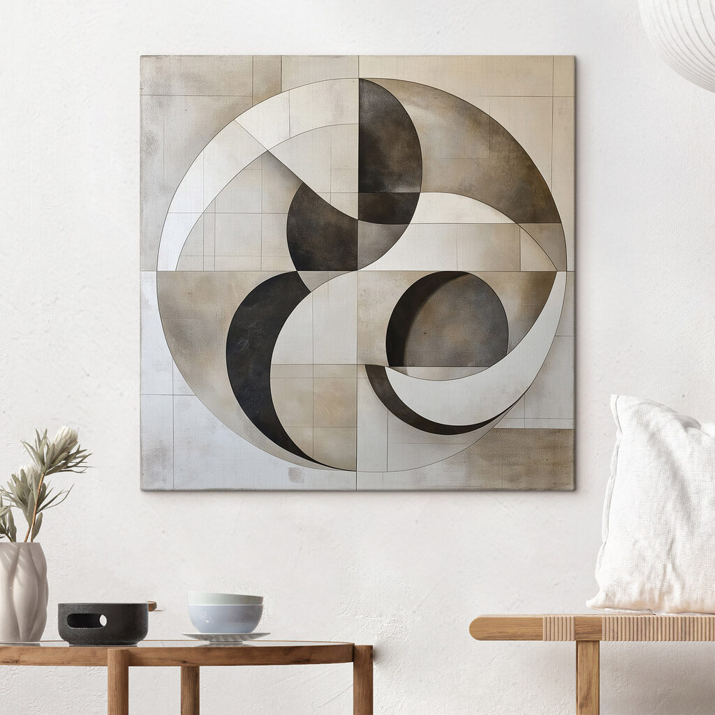 Black and white circular design Black and white circular design