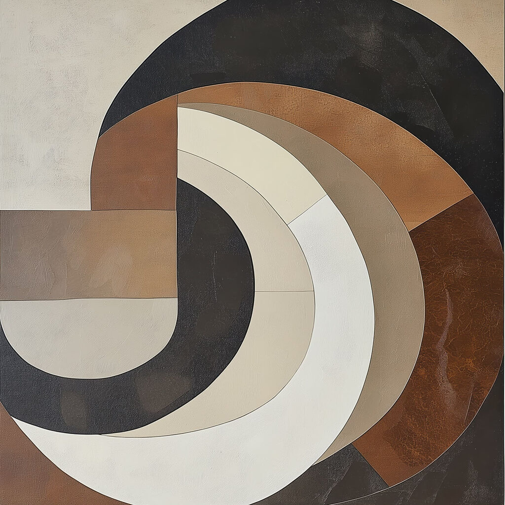 Abstract curves in earth tones