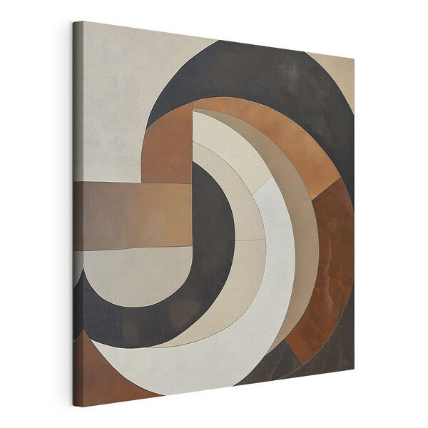 Abstract curves in earth tones
