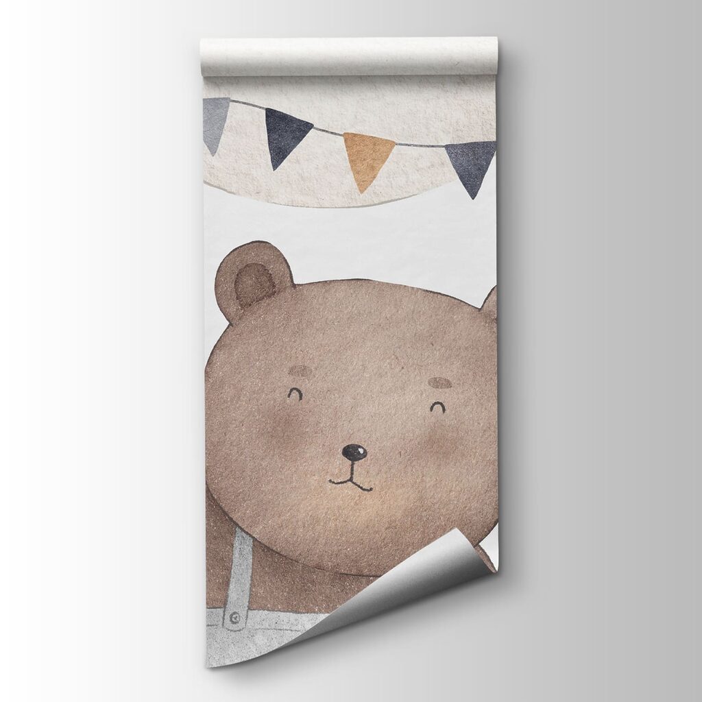 Group of teddy bears in a hot air balloon