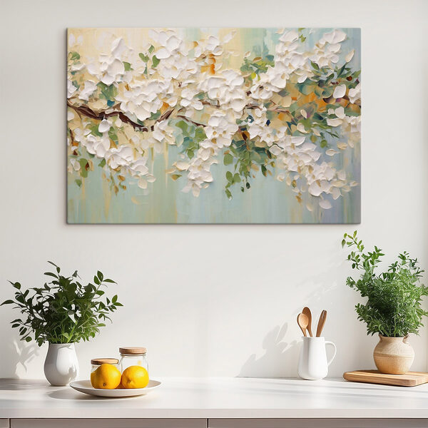 Painting of a white flower Painting of a white flower