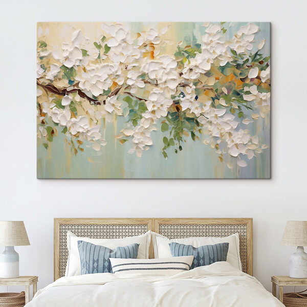Painting of a white flower Painting of a white flower