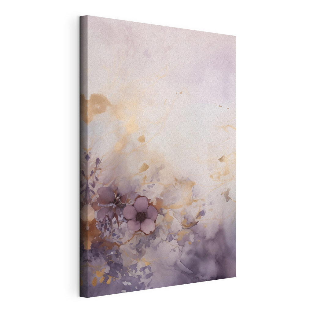 Painting of flowers on a white surface Painting of flowers on a white surface