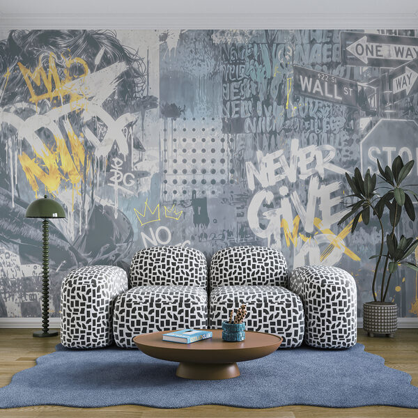 Človek s grafitmi na tvári Človek s grafitmi na tvári