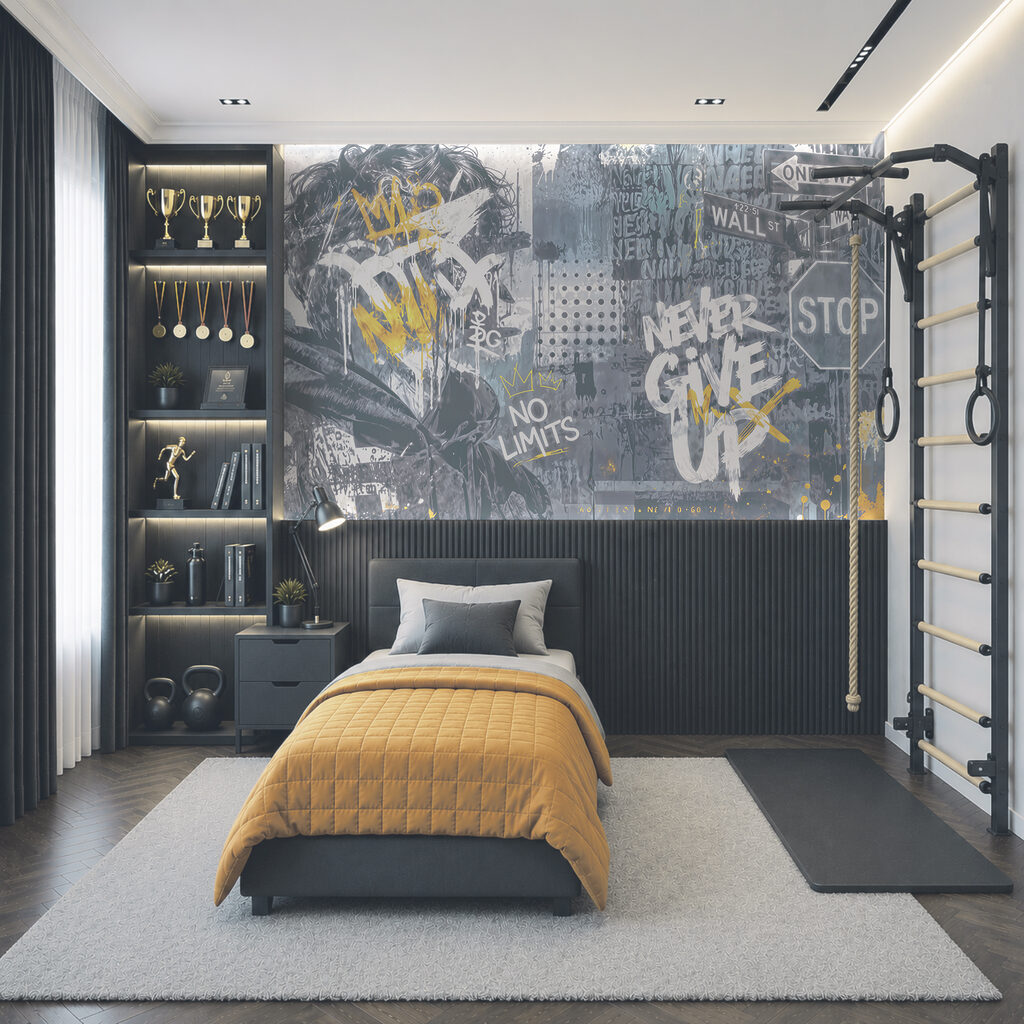 Človek s grafitmi na tvári Človek s grafitmi na tvári