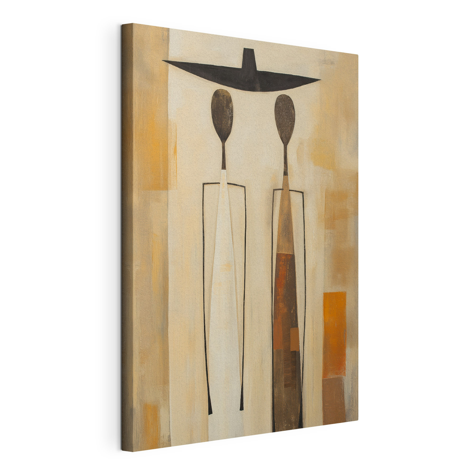 Painting of two vases with spoons Painting of two vases with spoons