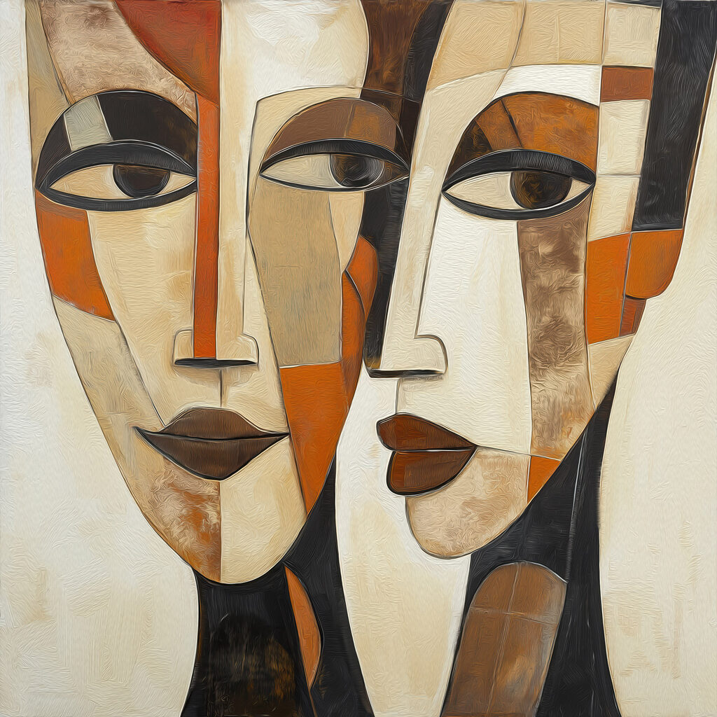 Painting of two faces Painting of two faces