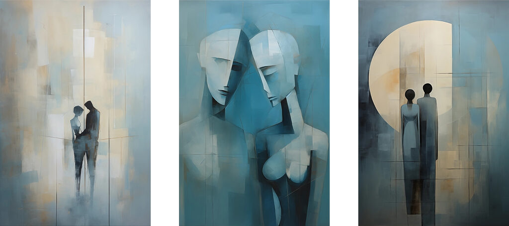 Painting of two people Painting of two people
