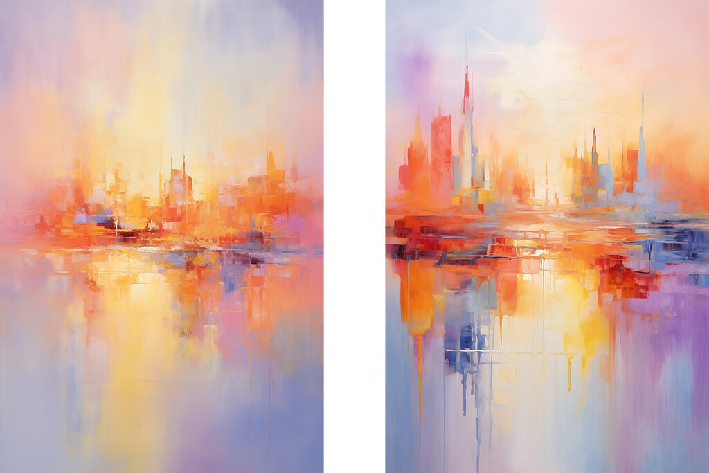 Painting of a city