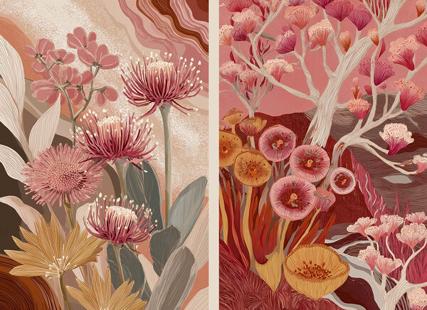 Two images of flowers Two images of flowers