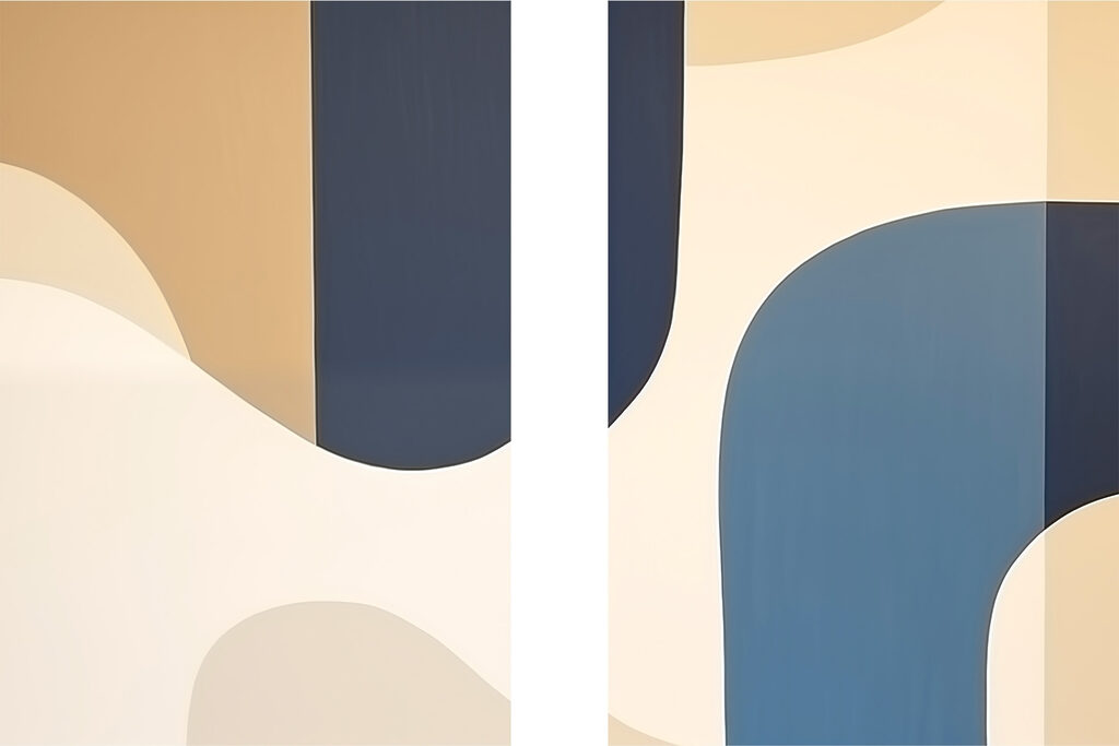 Abstract shapes in calming colors Abstract shapes in calming colors
