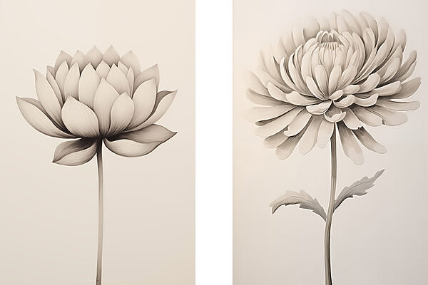 Delicate flowers in soft hues Delicate flowers in soft hues