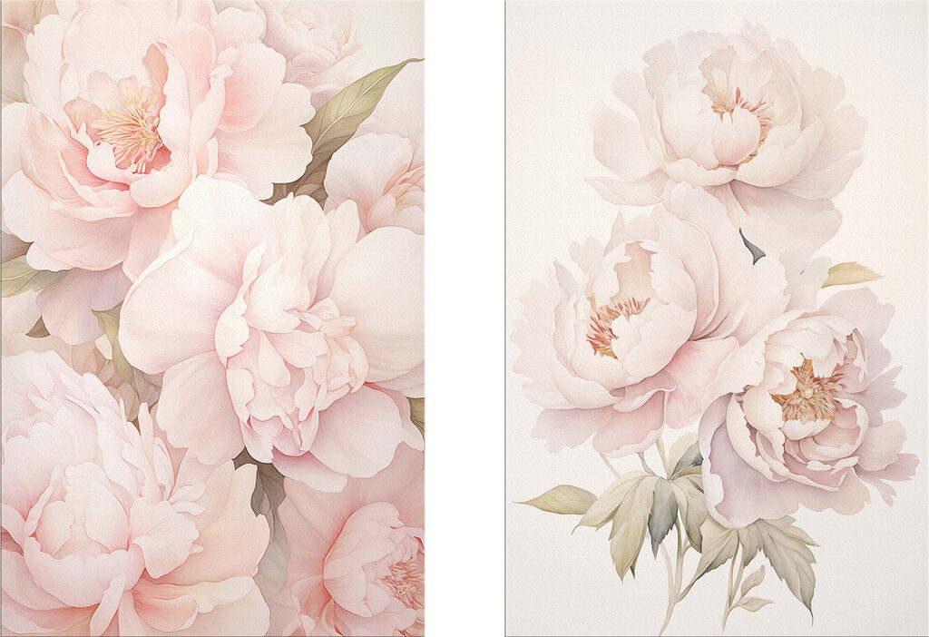 Soft blooms in gentle pastel hues Soft blooms in gentle pastel hues