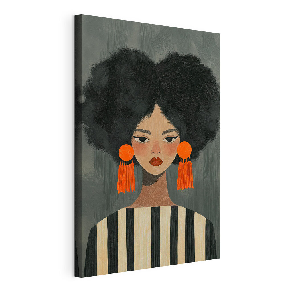 Woman with big earrings Woman with big earrings