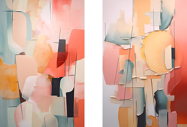 Collage of different colors of paper Collage of different colors of paper