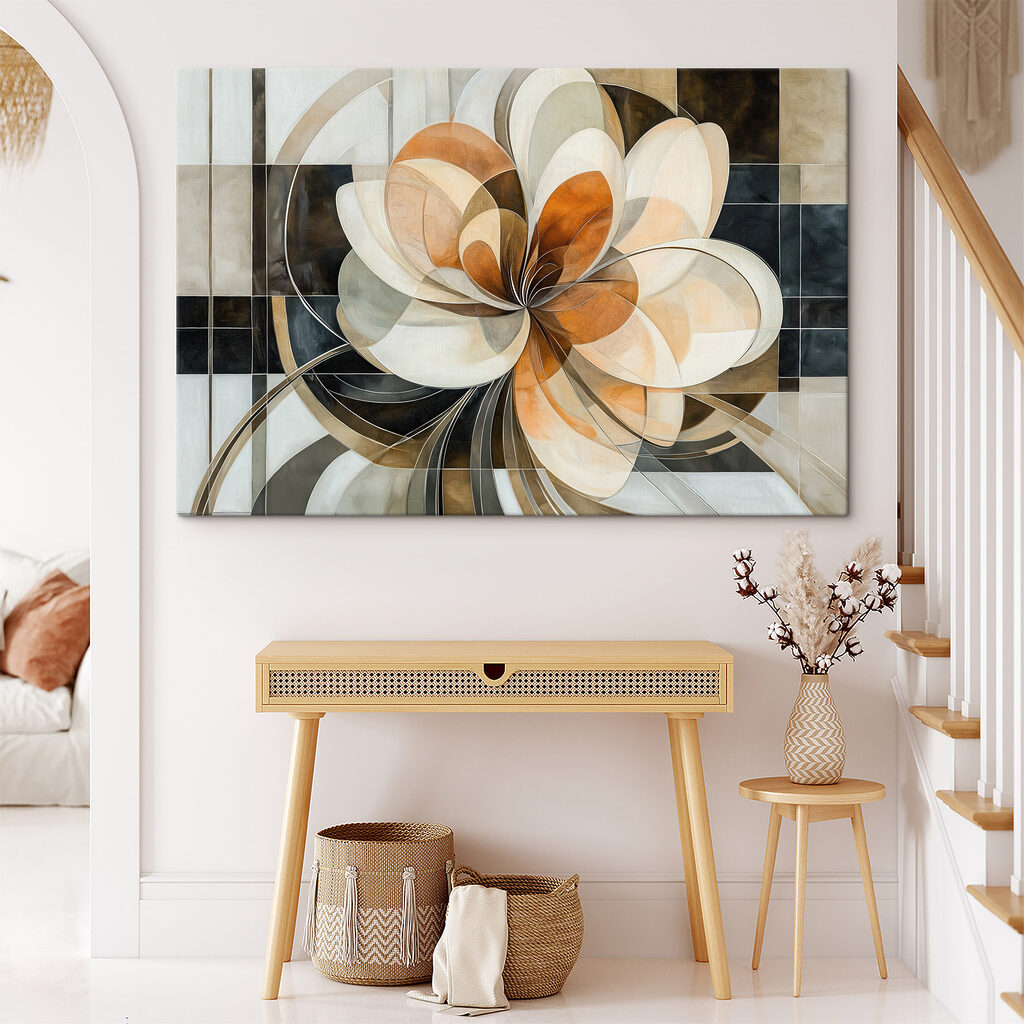 Abstract flower in soft hues