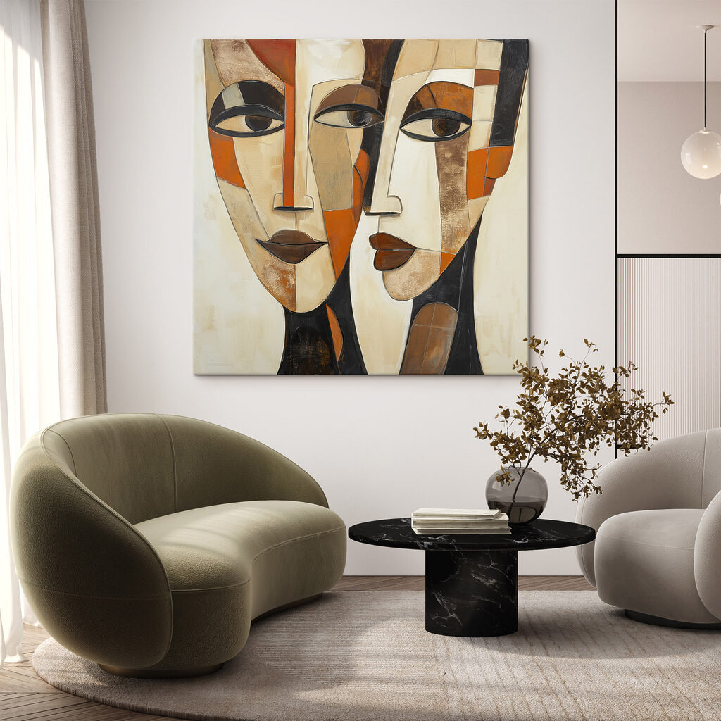 Painting of two faces Painting of two faces