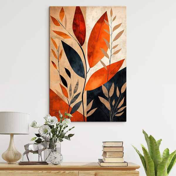 Painting of leaves and branches