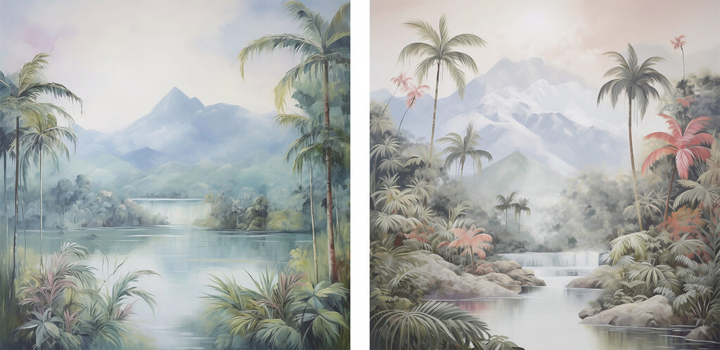 Two images of a landscape