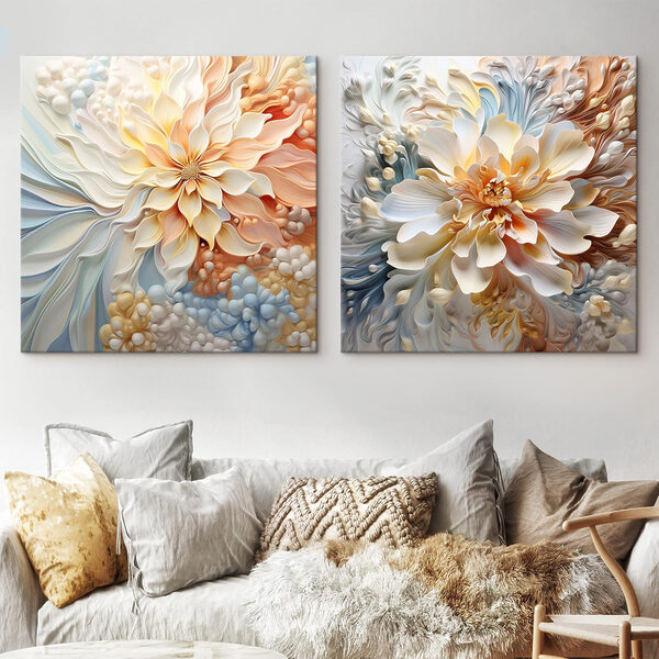Elegant floral designs in soft hues Elegant floral designs in soft hues