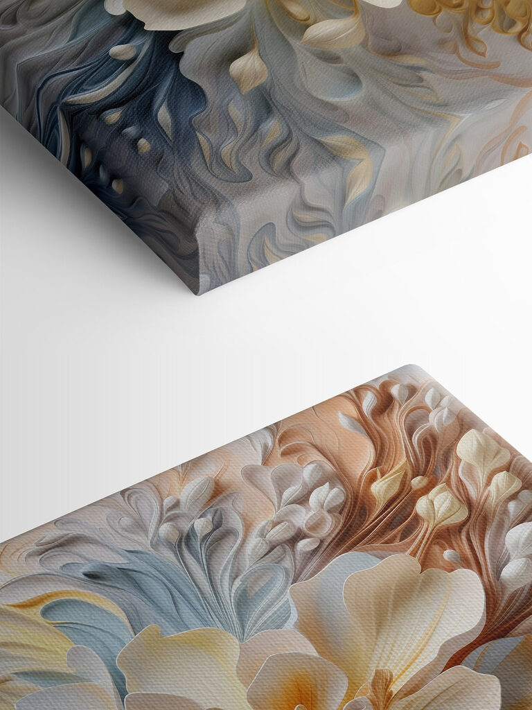 Elegant floral designs in soft hues Elegant floral designs in soft hues