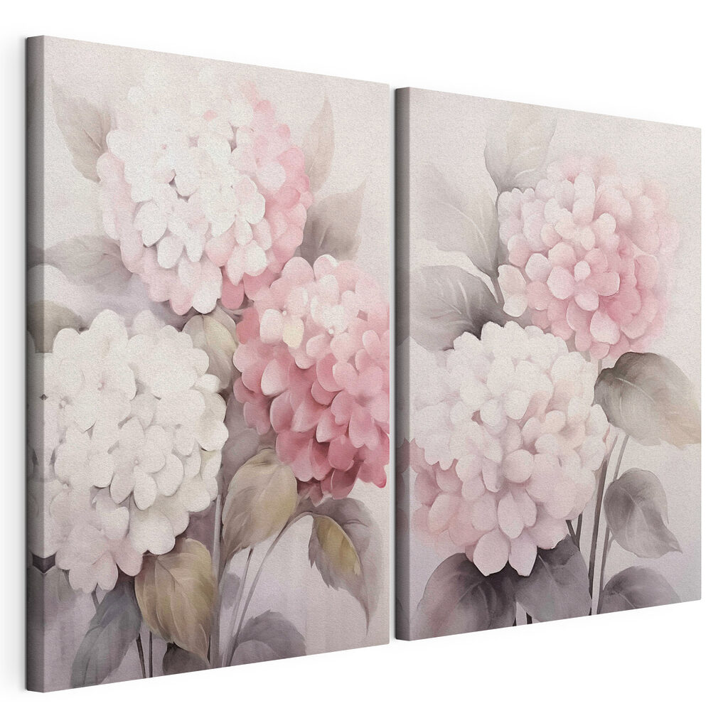 Painting of flowers on a white background Painting of flowers on a white background