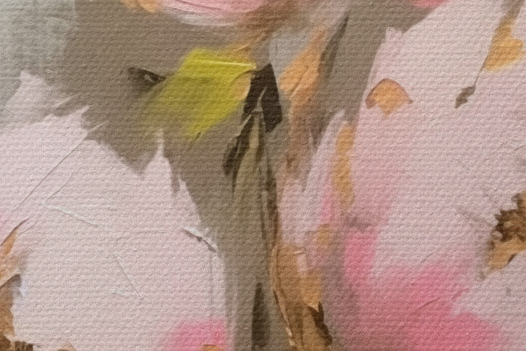 Painting of flowers on a grey background Painting of flowers on a grey background
