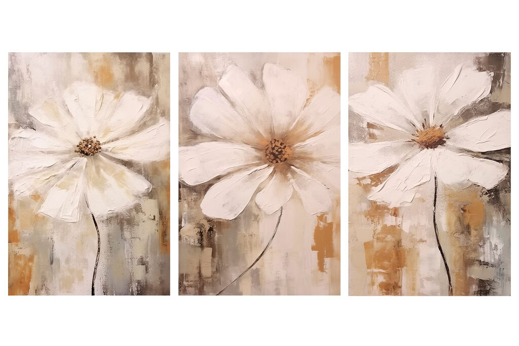 Three pieces of artwork Three pieces of artwork