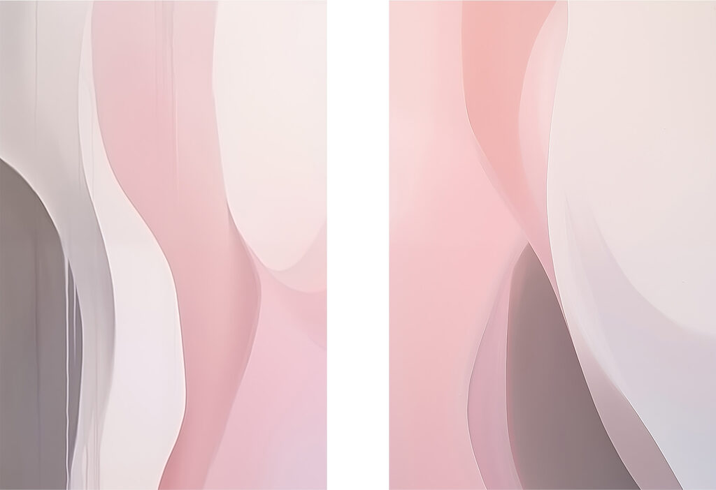 Soft curves in gentle hues Soft curves in gentle hues