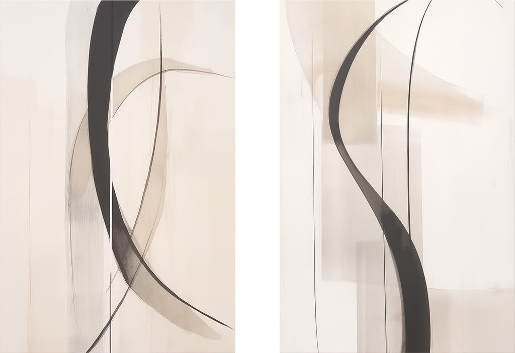 Dynamic curves in soft tones Dynamic curves in soft tones