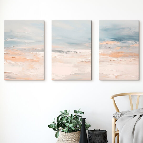 Group of paintings of a beach Group of paintings of a beach
