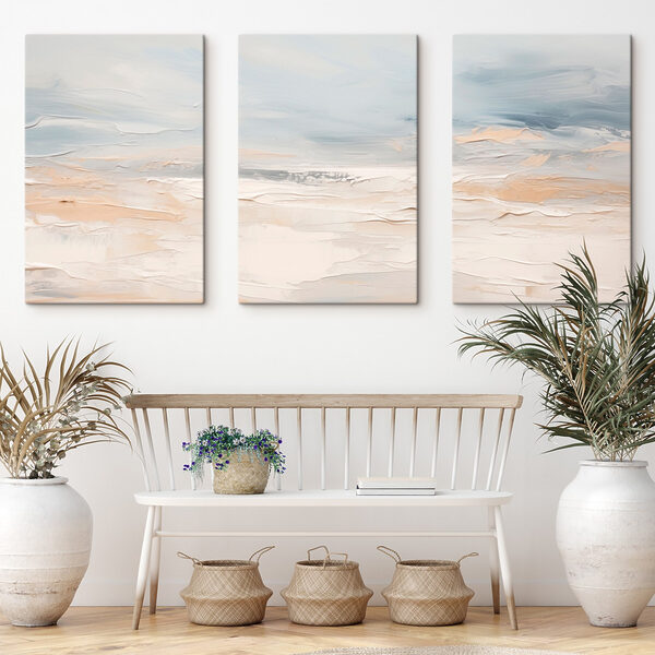 Group of paintings of a beach Group of paintings of a beach