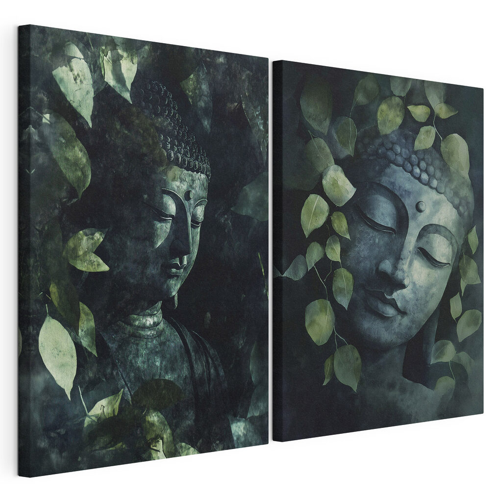 Serene Buddha amidst lush foliage Serene Buddha amidst lush foliage