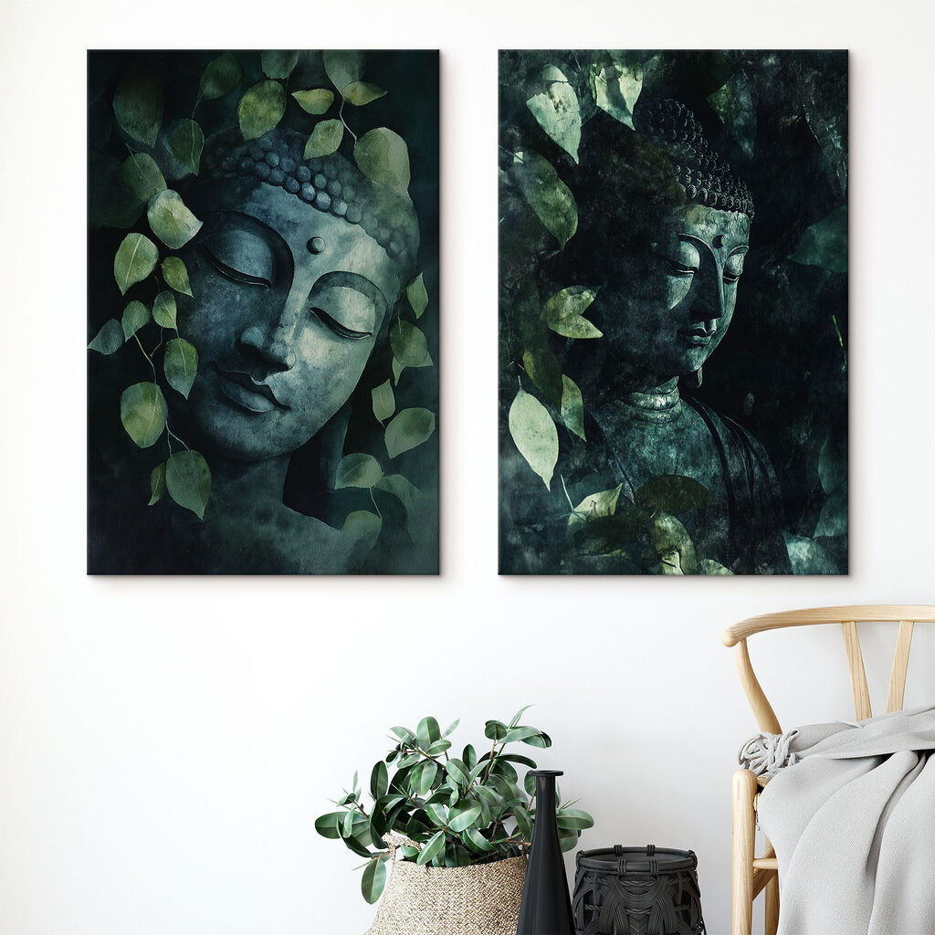 Serene Buddha amidst lush foliage Serene Buddha amidst lush foliage