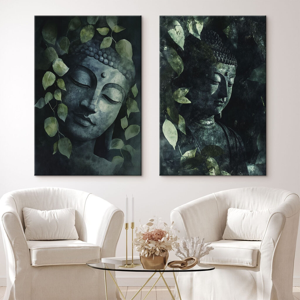 Serene Buddha amidst lush foliage Serene Buddha amidst lush foliage