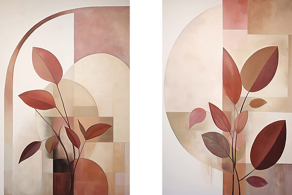 Painting of a plant with leaves Painting of a plant with leaves