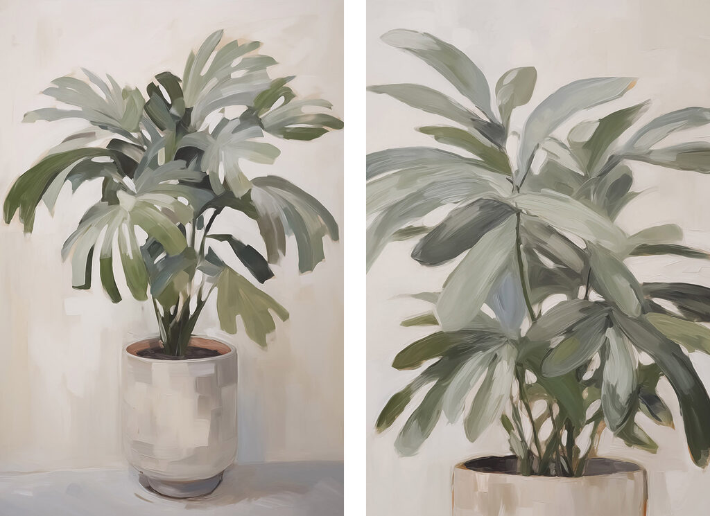 Painting of a plant in a pot