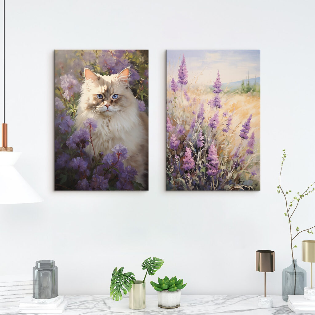 Cat in a field of flowers Cat in a field of flowers