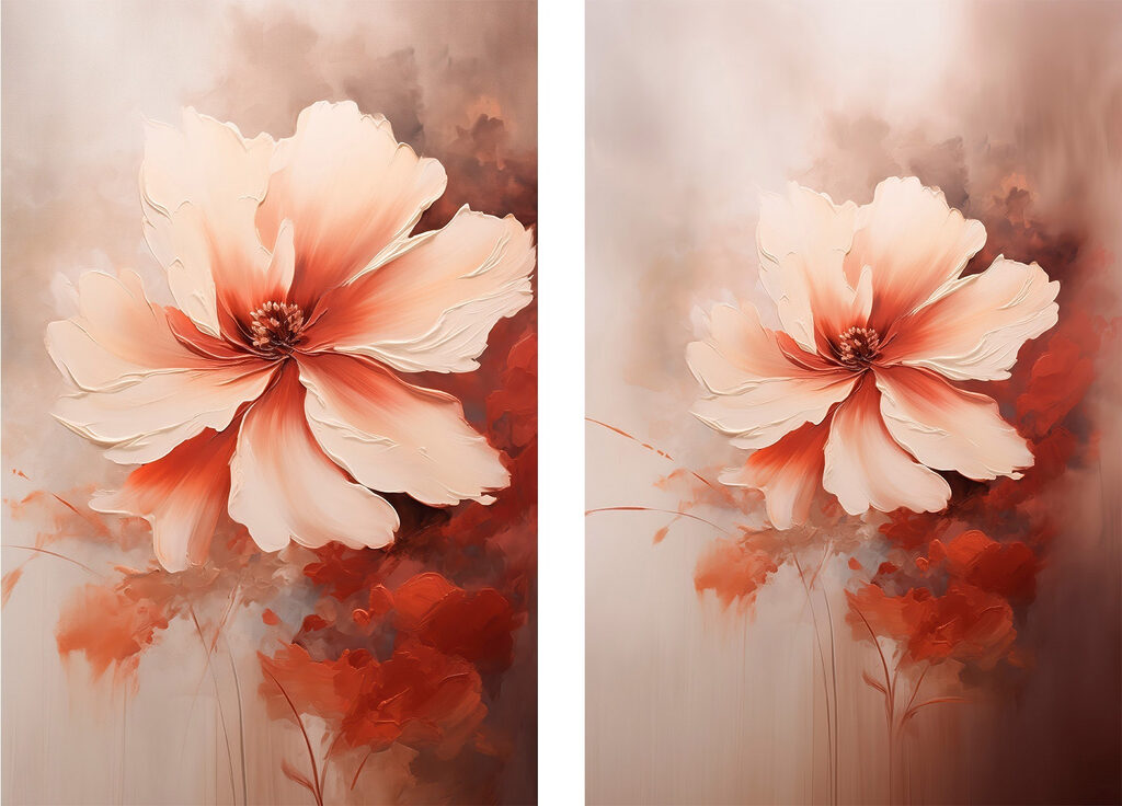 - Delicate flower in soft hues