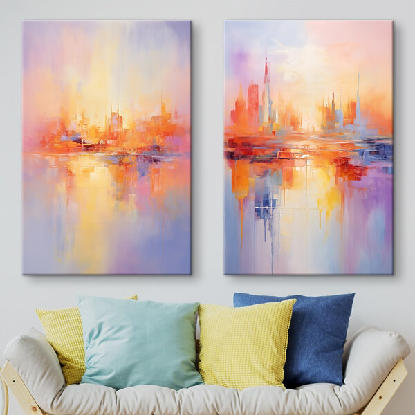 Painting of a city